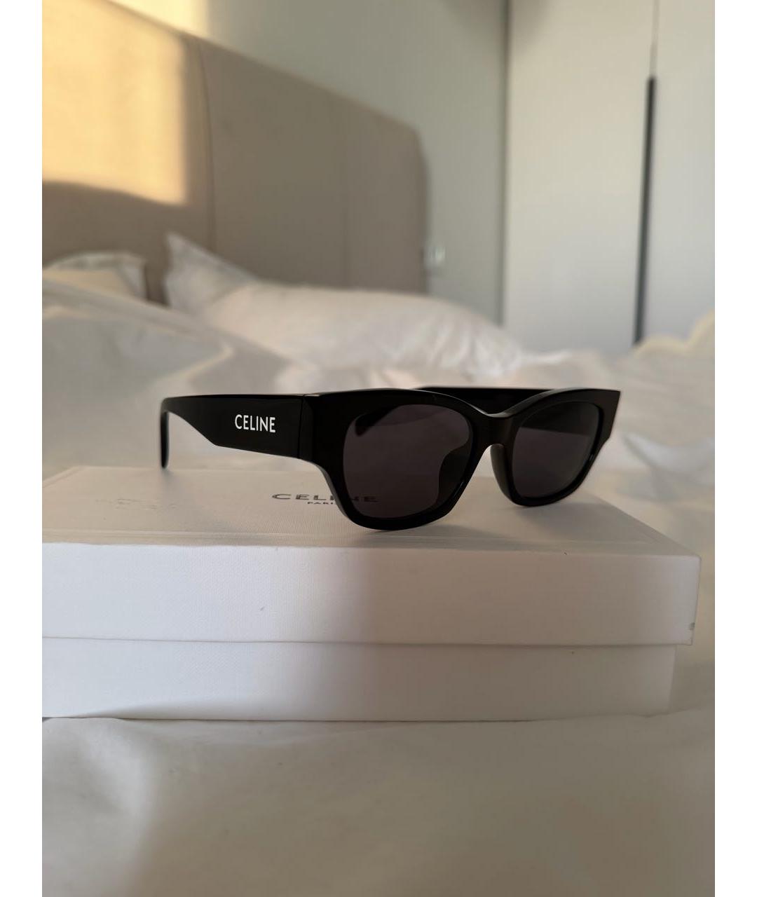 CELINE Черные пластиковые солнцезащитные очки, фото 2