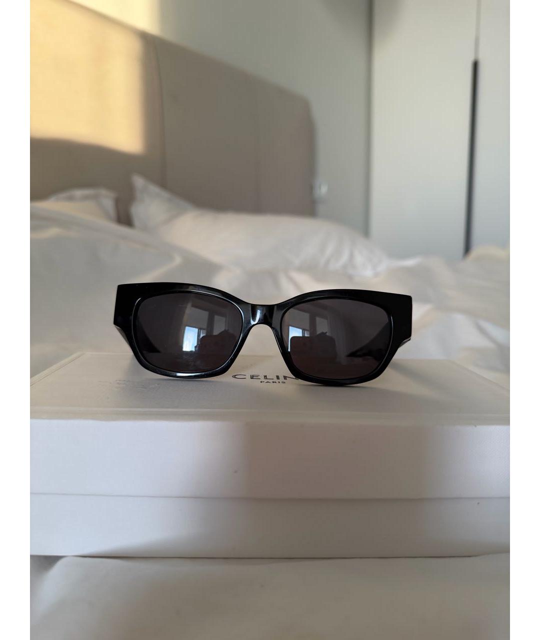 CELINE Черные пластиковые солнцезащитные очки, фото 9