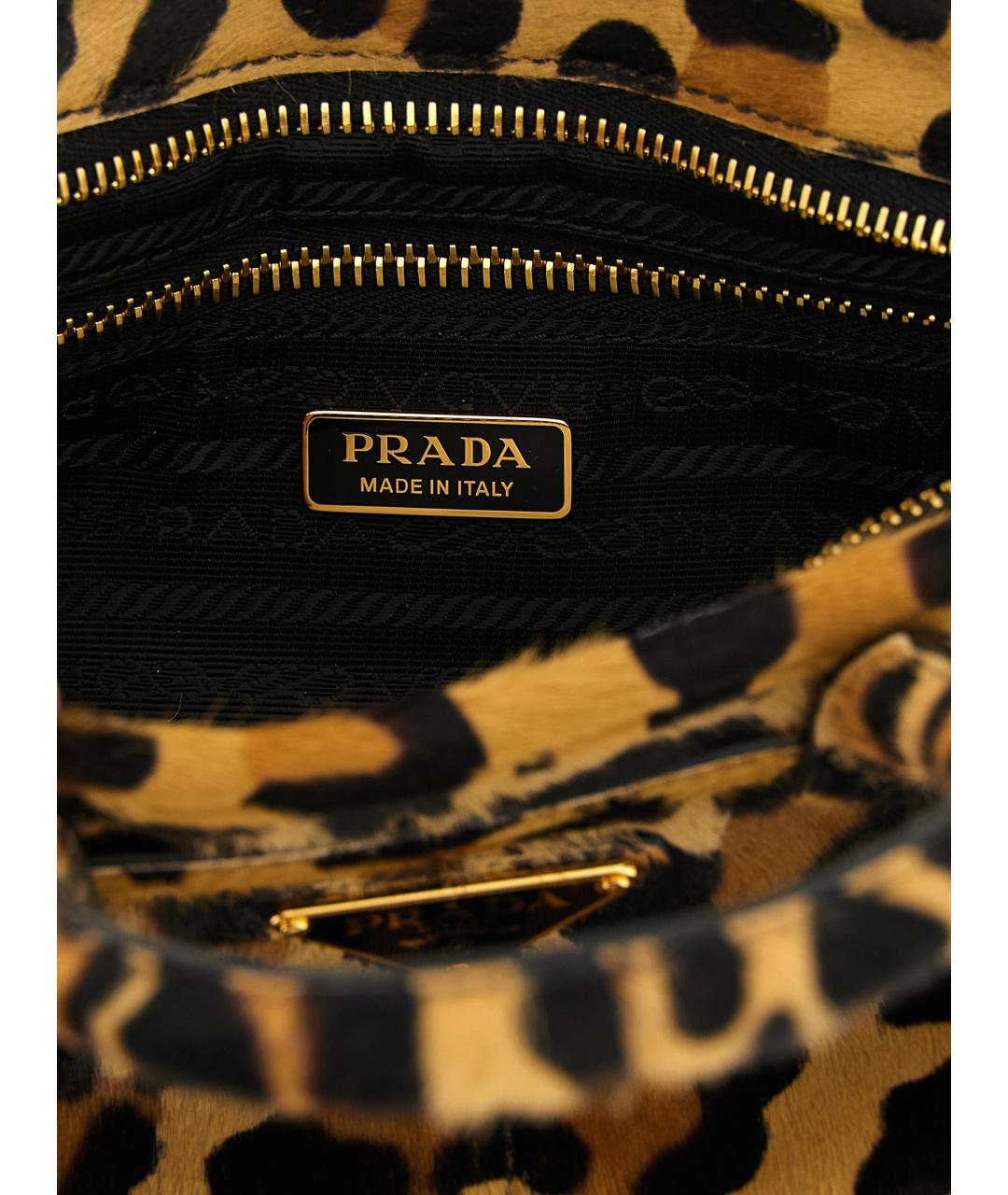 PRADA Коричневая кожаная сумка тоут, фото 4