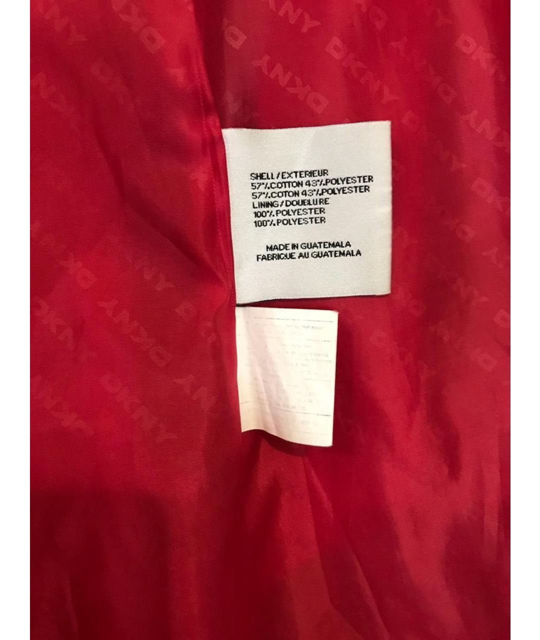 DKNY Красный хлопко-эластановый тренч/плащ, фото 7