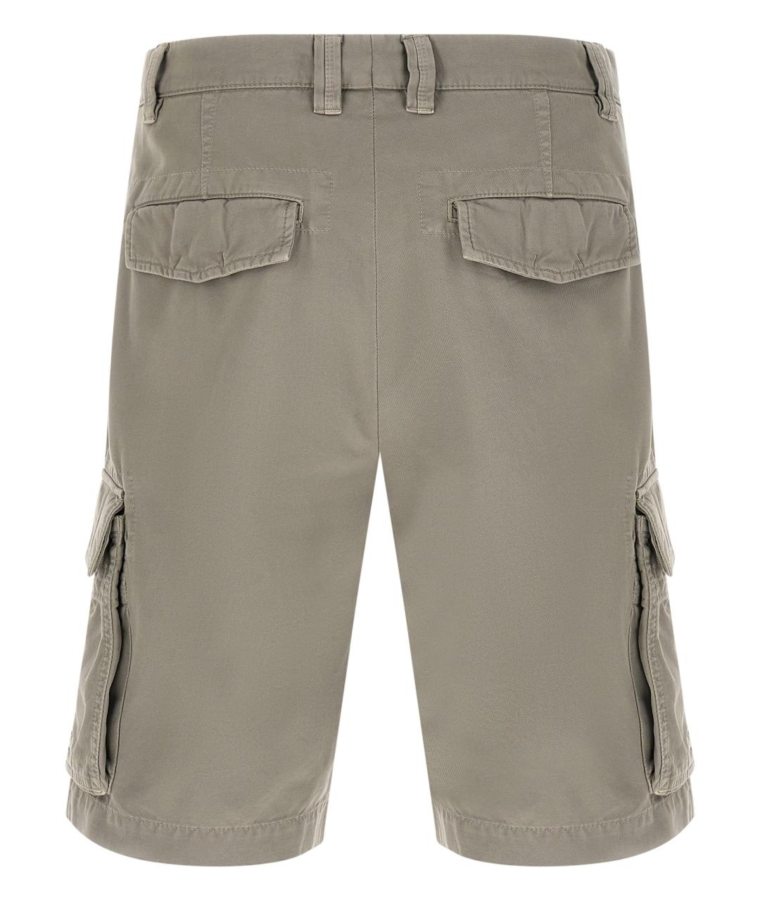 BRUNELLO CUCINELLI Серые хлопковые шорты, фото 2