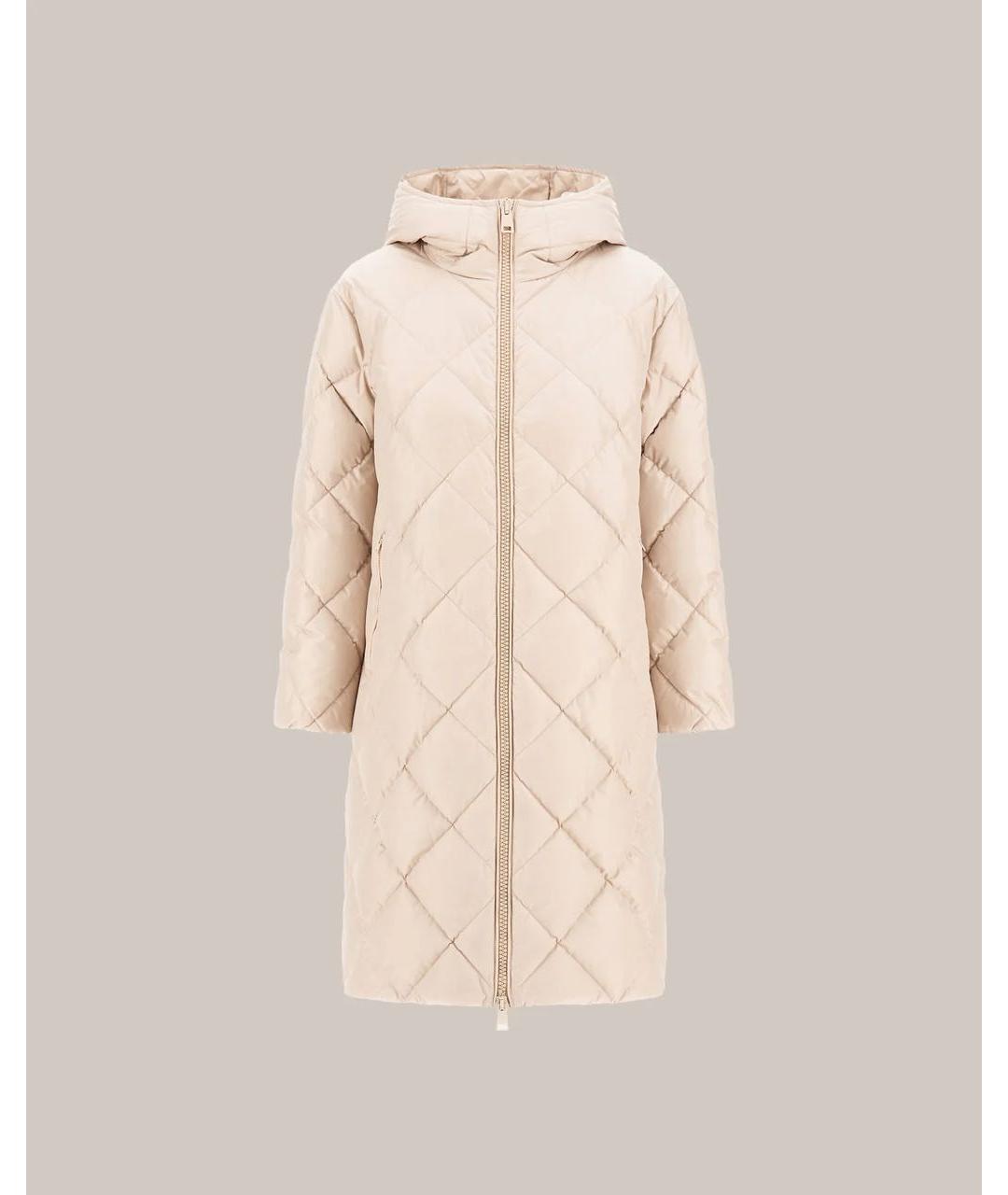 HERNO Бежевый полиамидовый пуховик, фото 4