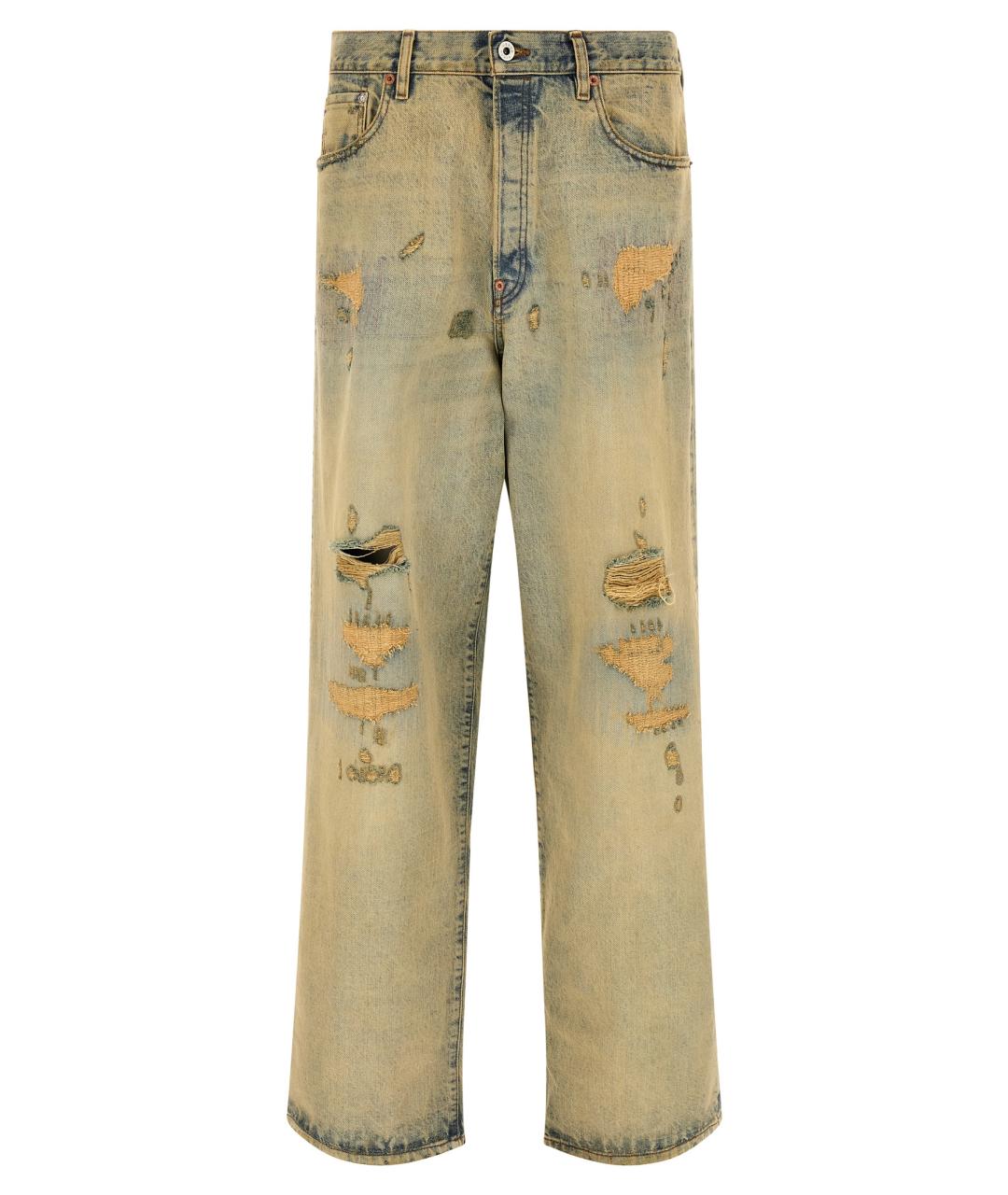 KENZO Мульти хлопковые прямые джинсы, фото 1