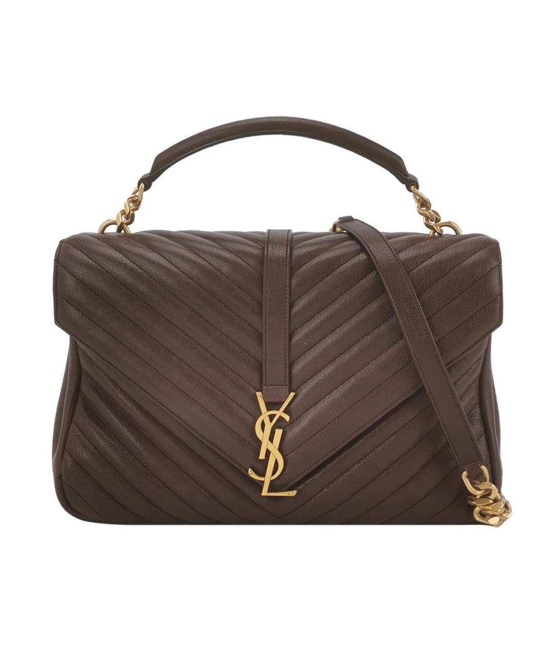 SAINT LAURENT Кожаная сумка через плечо, фото 9