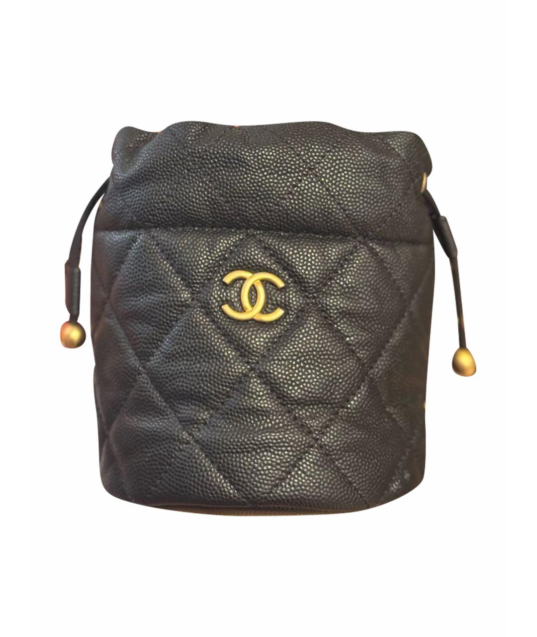 CHANEL Черная кожаная сумка через плечо, фото 1