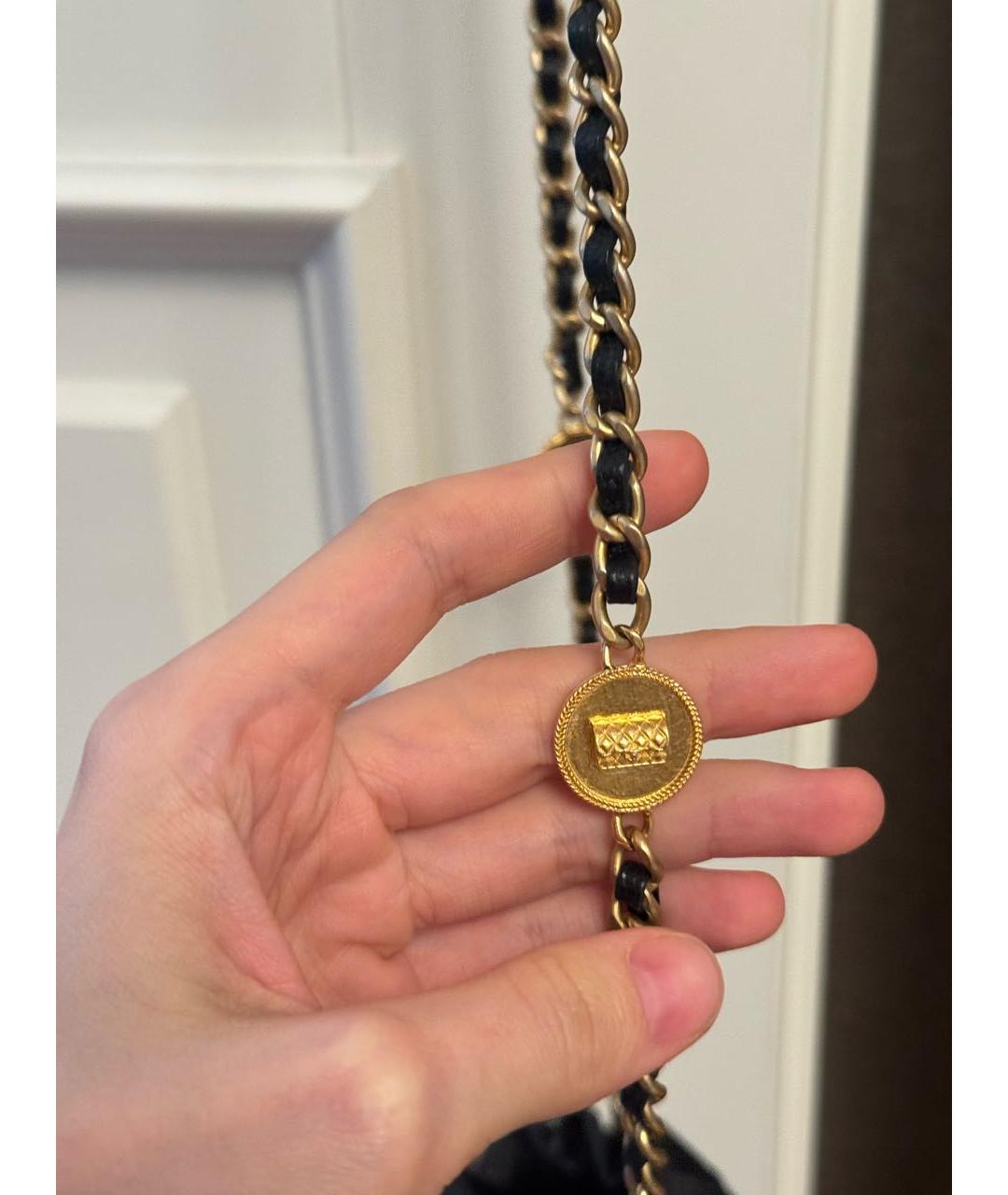 CHANEL Черная кожаная сумка через плечо, фото 6