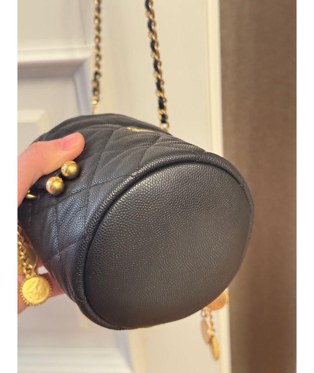 CHANEL Черная кожаная сумка через плечо, фото 2