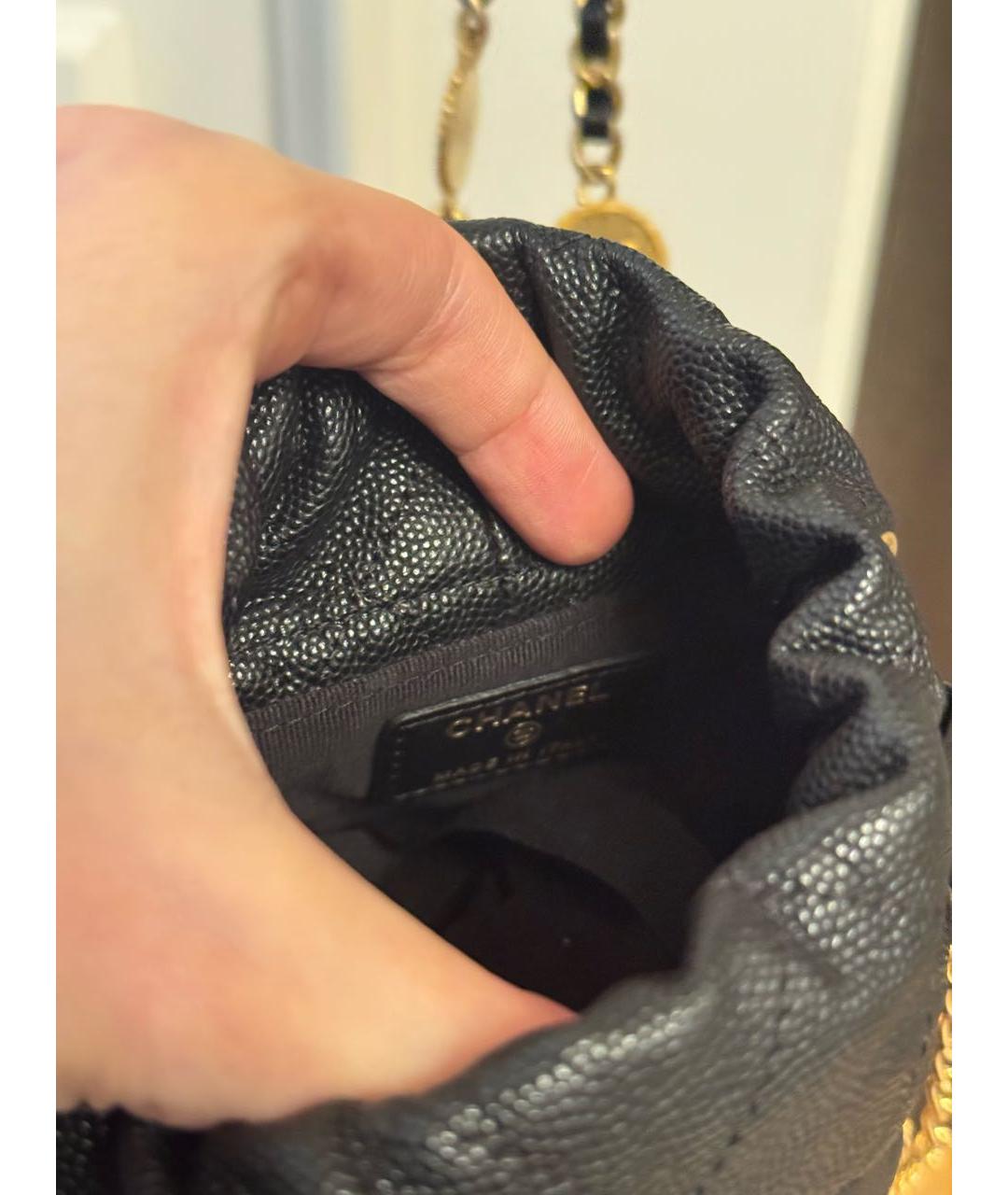 CHANEL Черная кожаная сумка через плечо, фото 3