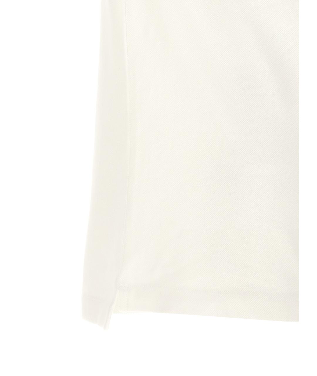 DSQUARED2 Белое хлопковое поло с коротким рукавом, фото 4