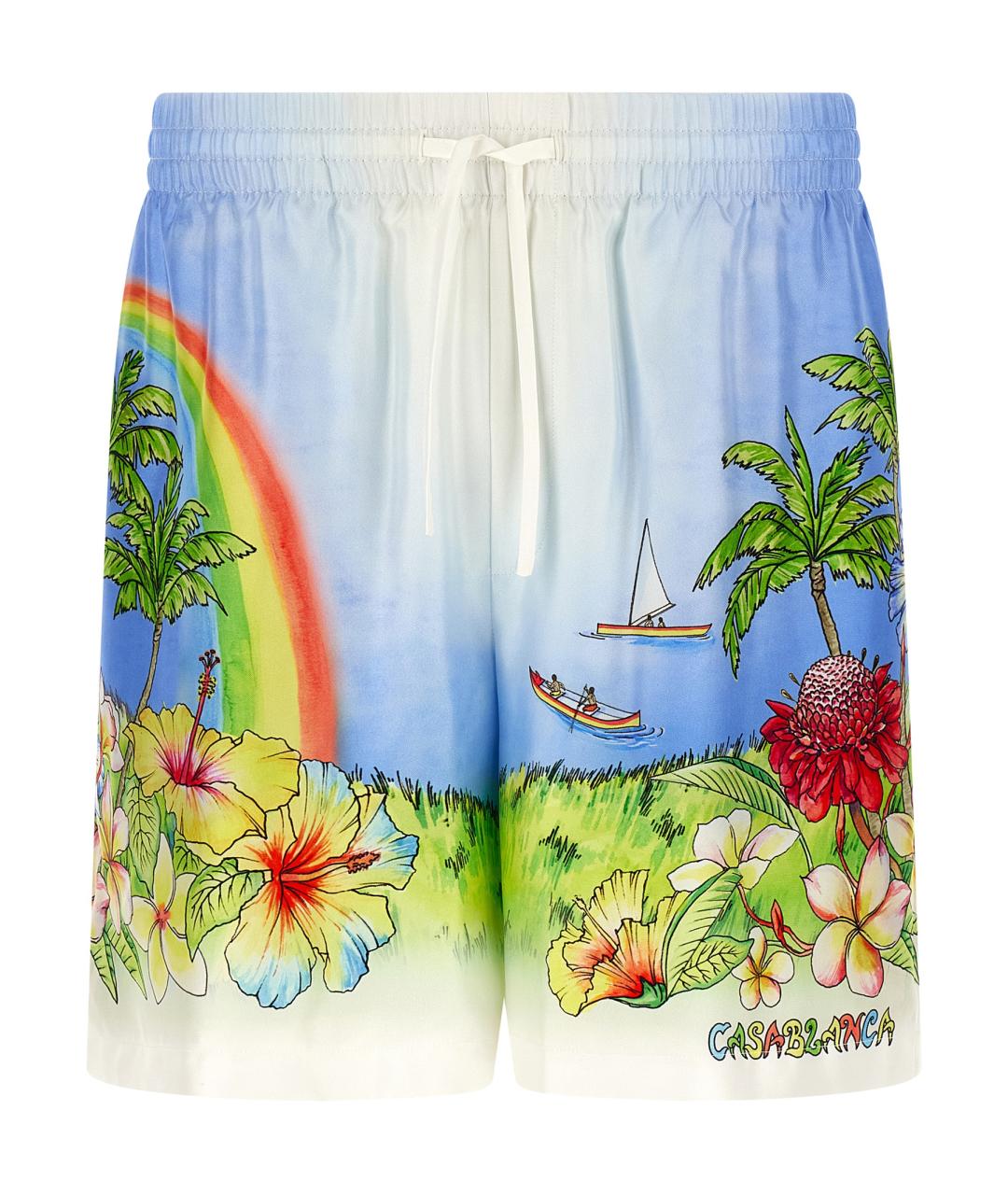 CASABLANCA Мульти шелковые шорты, фото 1