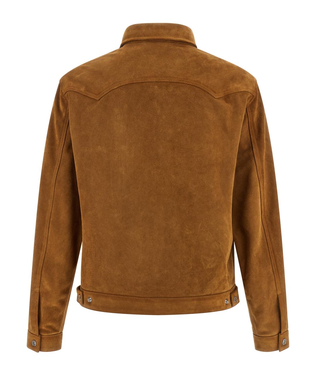 DSQUARED2 Коричневая замшевая куртка, фото 2