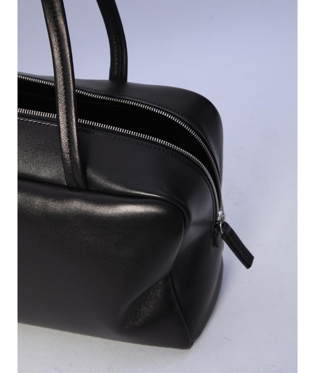 THE ROW Черная кожаная сумка через плечо, фото 4