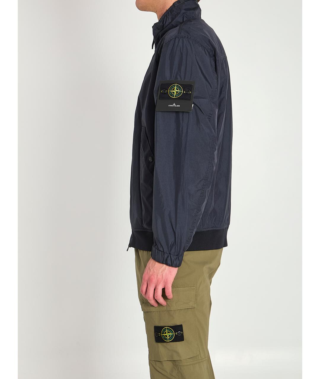 STONE ISLAND Темно-синяя полиамидовая куртка, фото 3