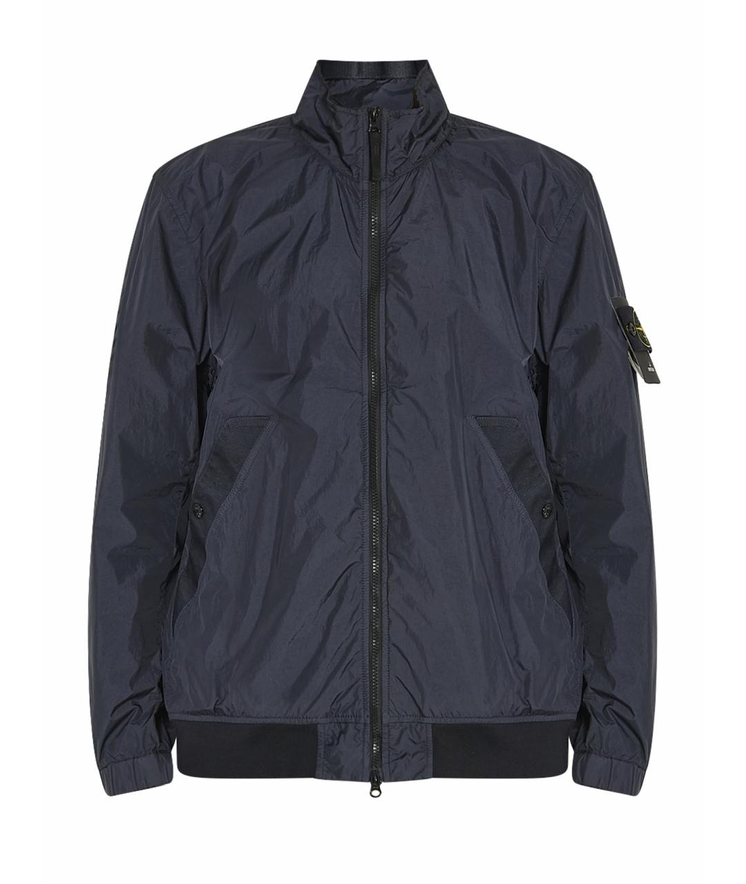 STONE ISLAND Темно-синяя полиамидовая куртка, фото 1