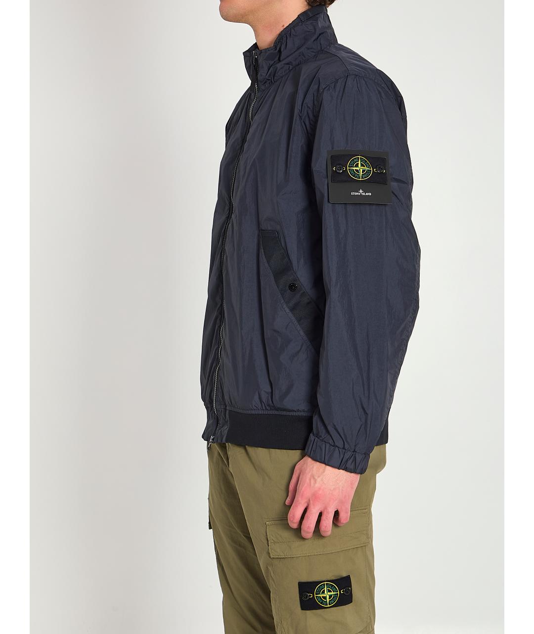 STONE ISLAND Темно-синяя полиамидовая куртка, фото 2