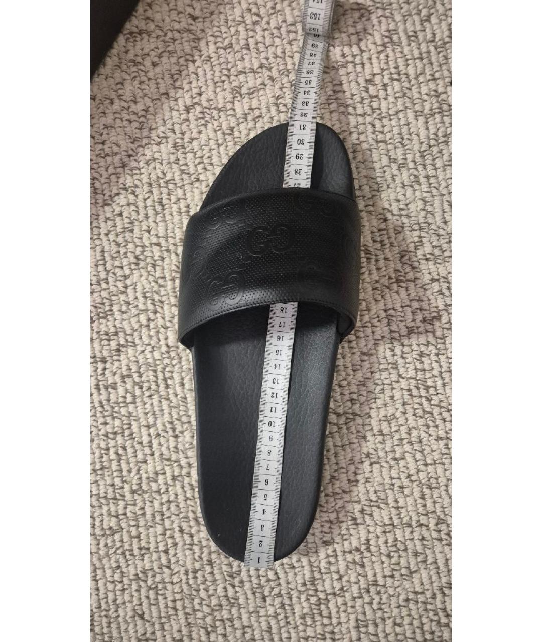 GUCCI Черные шлепанцы, фото 7