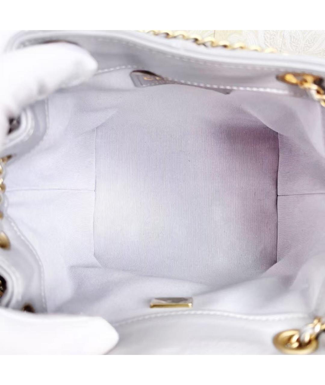 CHANEL Серая кожаная сумка через плечо, фото 8