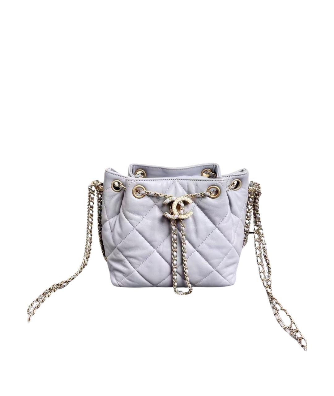 CHANEL Серая кожаная сумка через плечо, фото 1