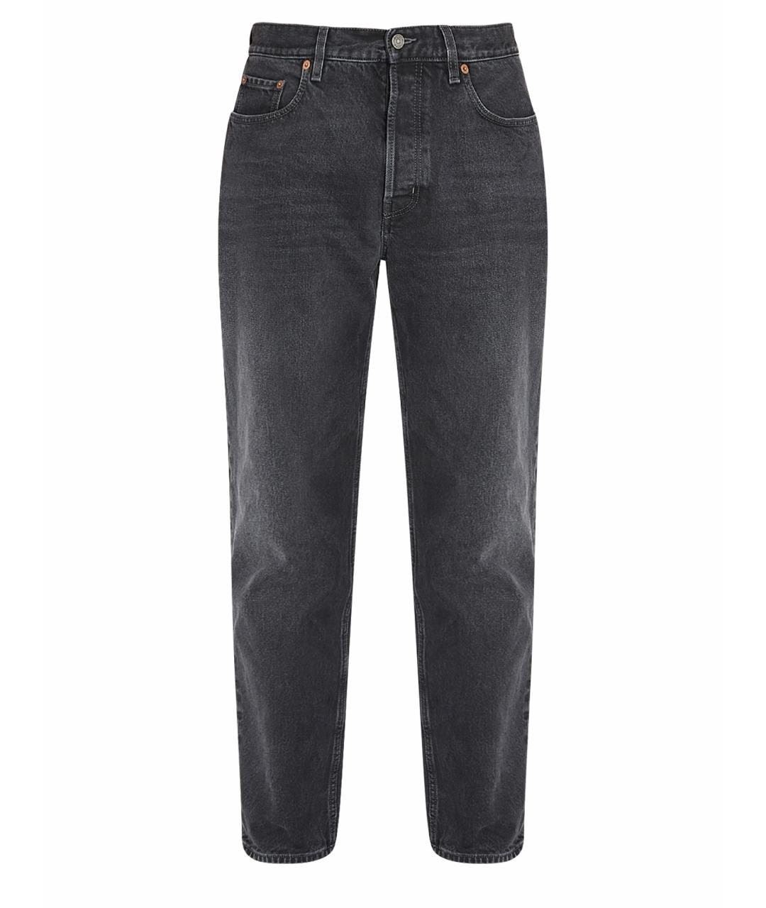 SAINT LAURENT Черные хлопковые прямые джинсы, фото 1