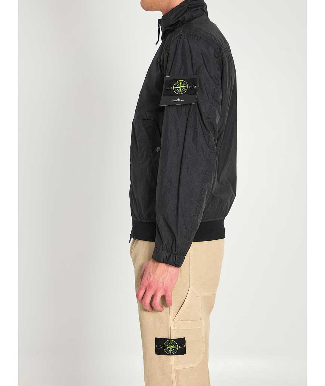 STONE ISLAND Черная полиамидовая куртка, фото 3