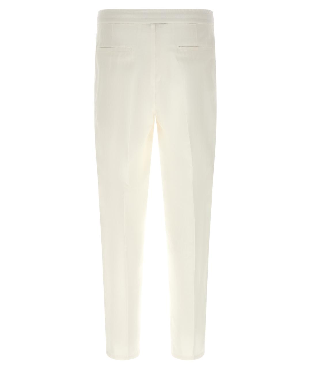 BRUNELLO CUCINELLI Белые льняные повседневные брюки, фото 2