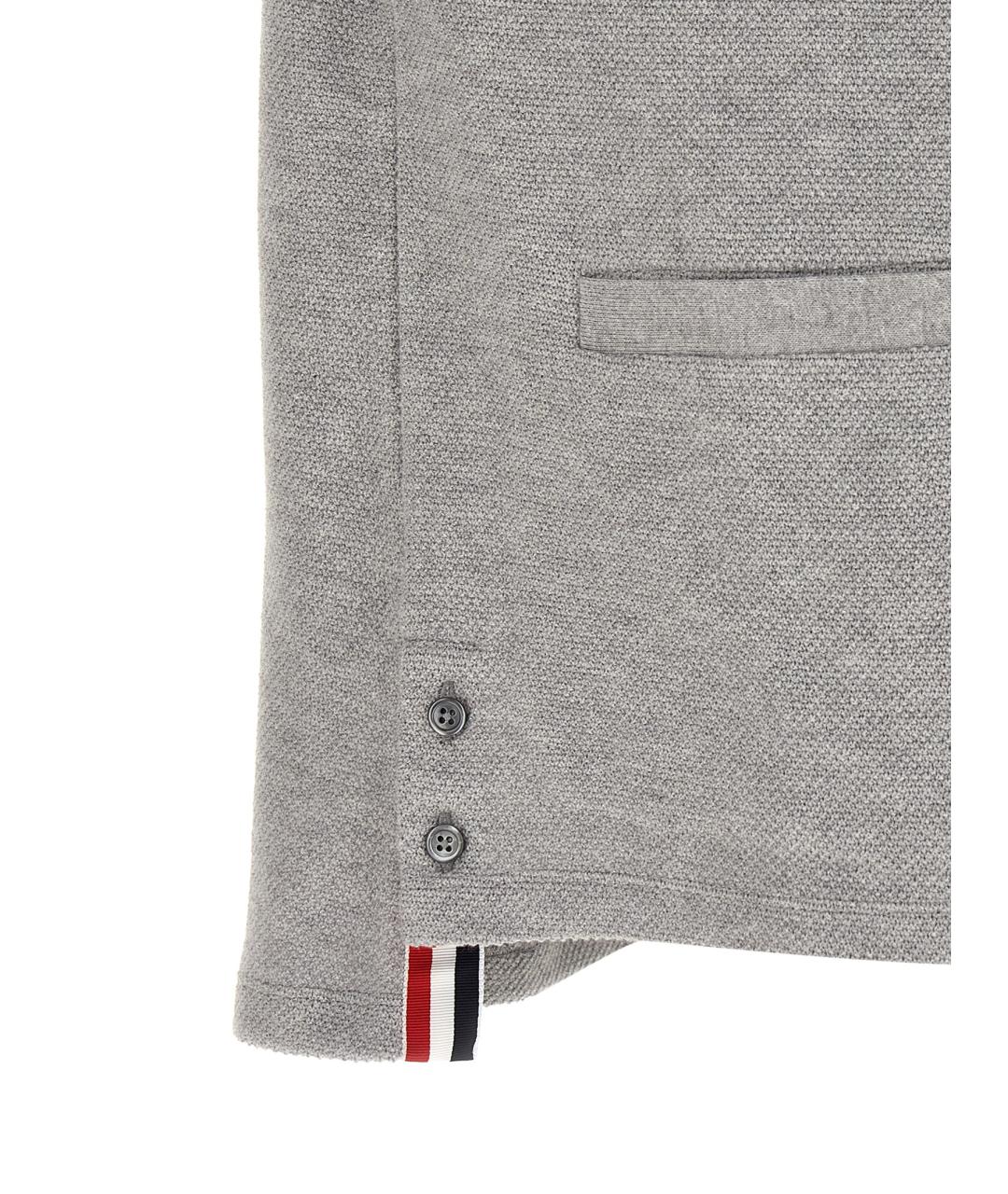 THOM BROWNE Серый хлопковый джемпер / свитер, фото 4