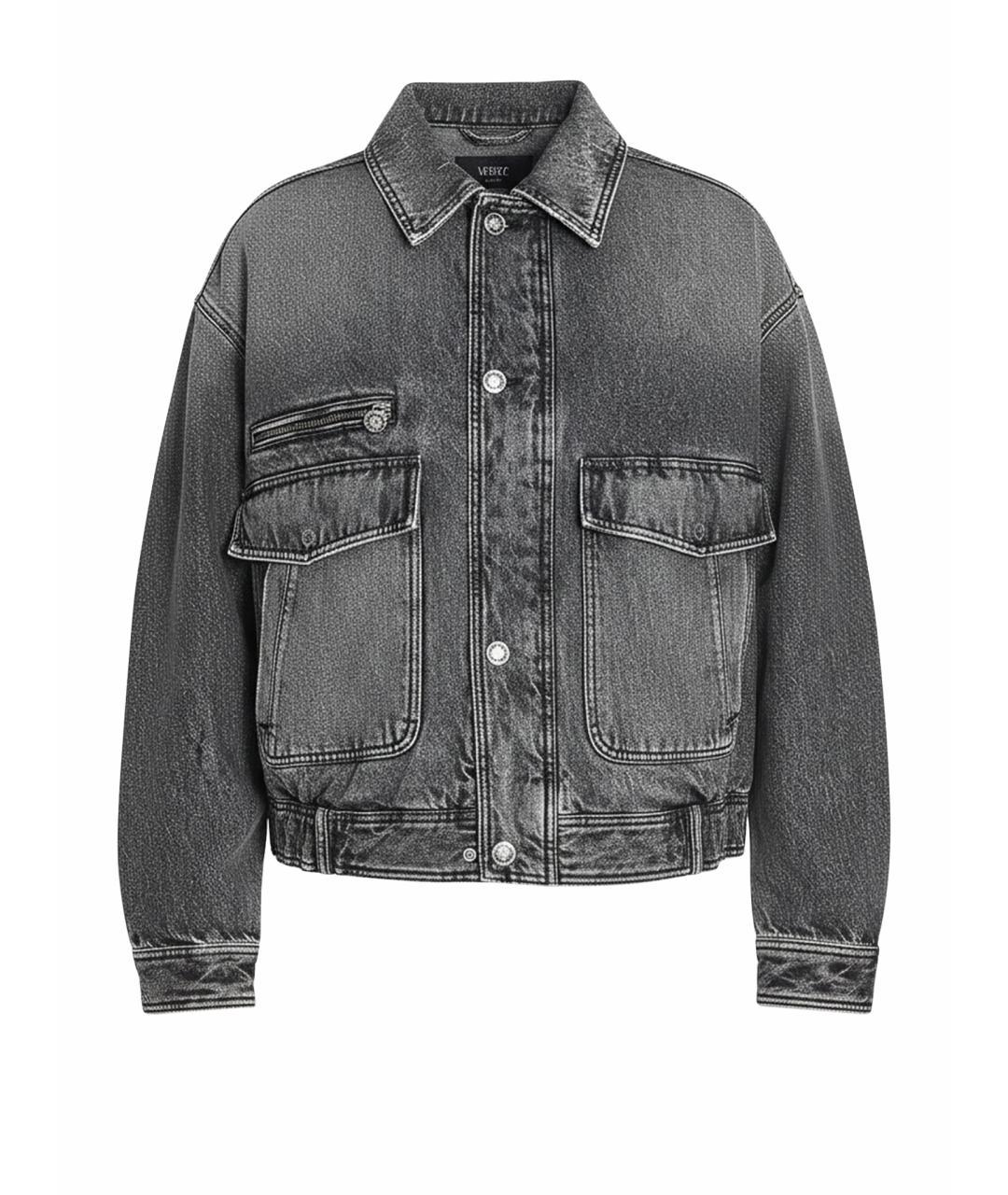 VERSACE Серая хлопковая куртка, фото 1