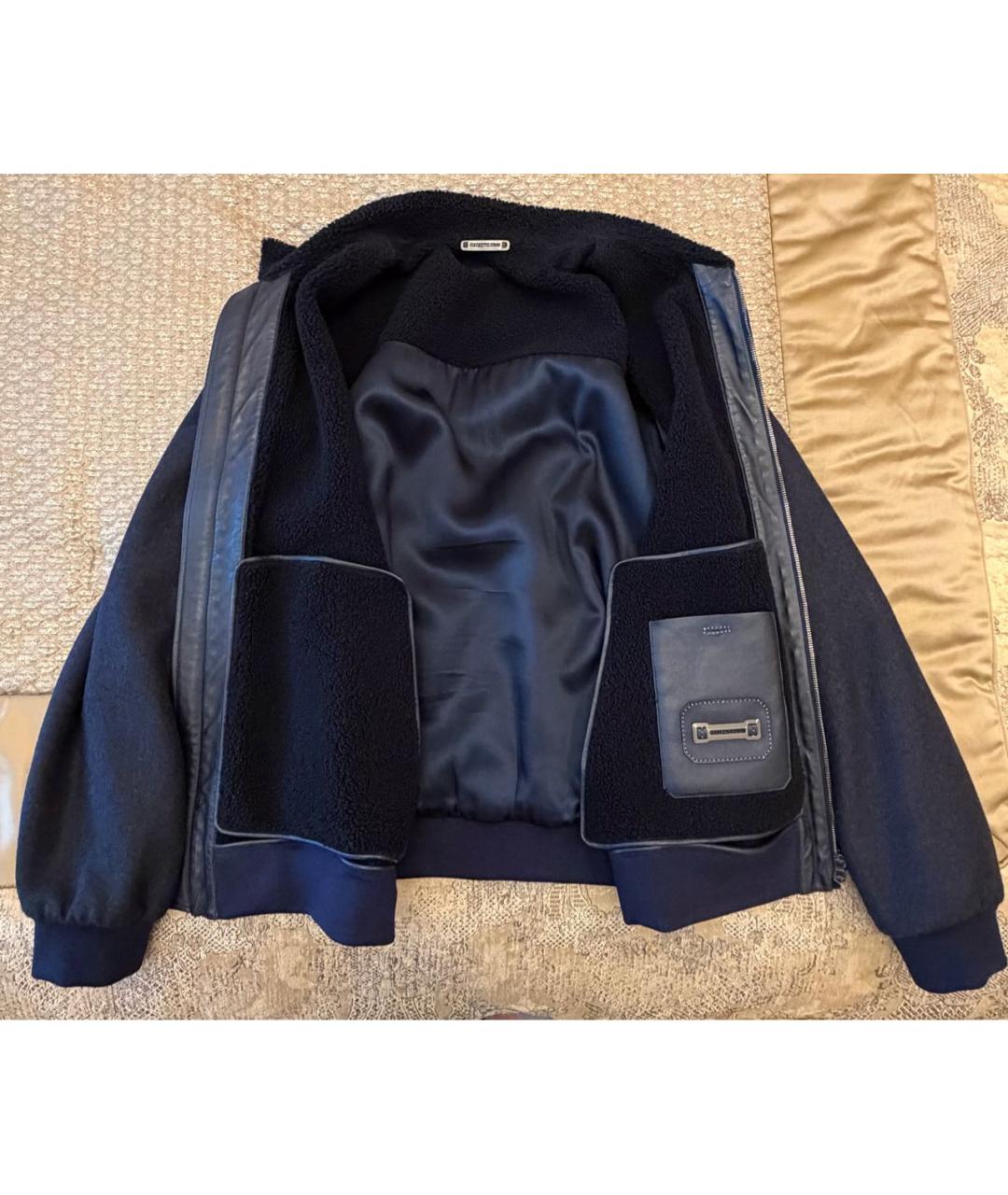 STEFANO RICCI Темно-синяя кашемировая куртка, фото 3
