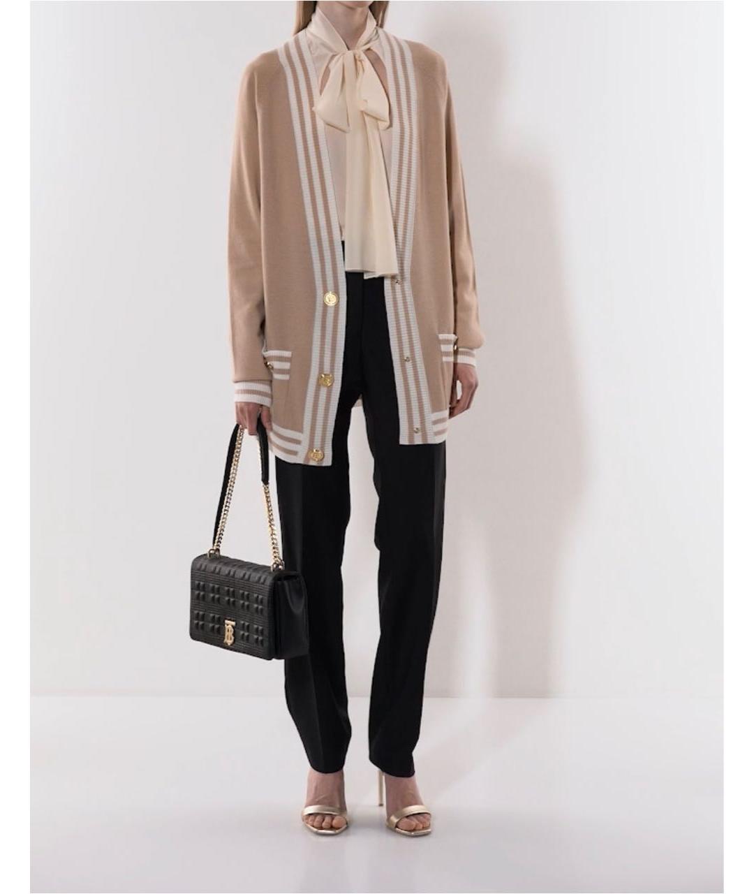 BALMAIN Бежевый шерстяной кардиган, фото 7