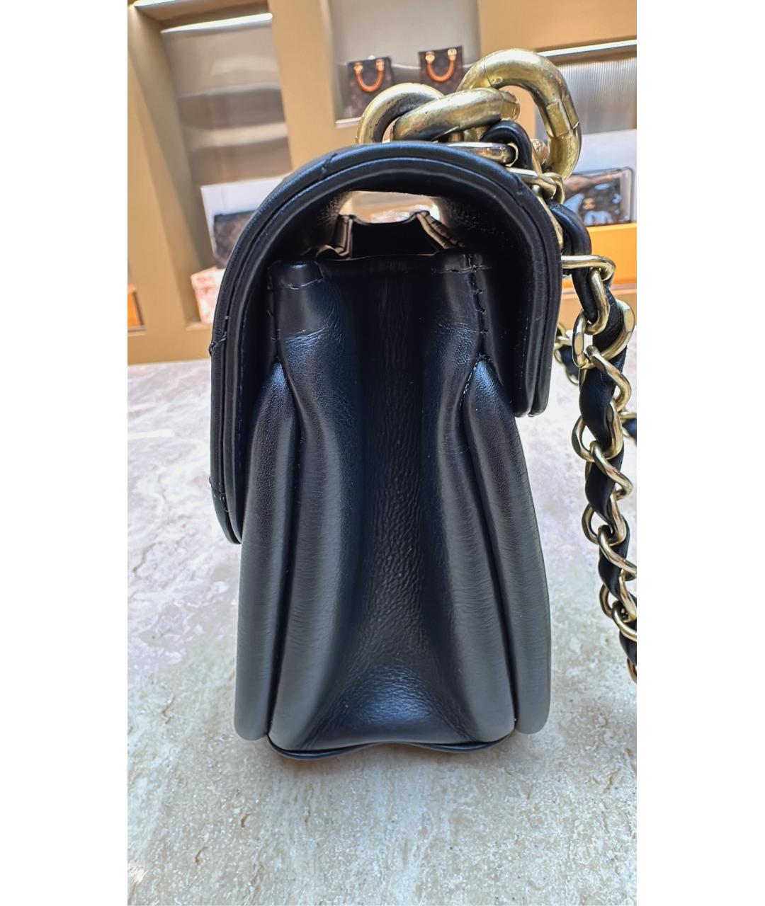 CHANEL Черная кожаная сумка через плечо, фото 4