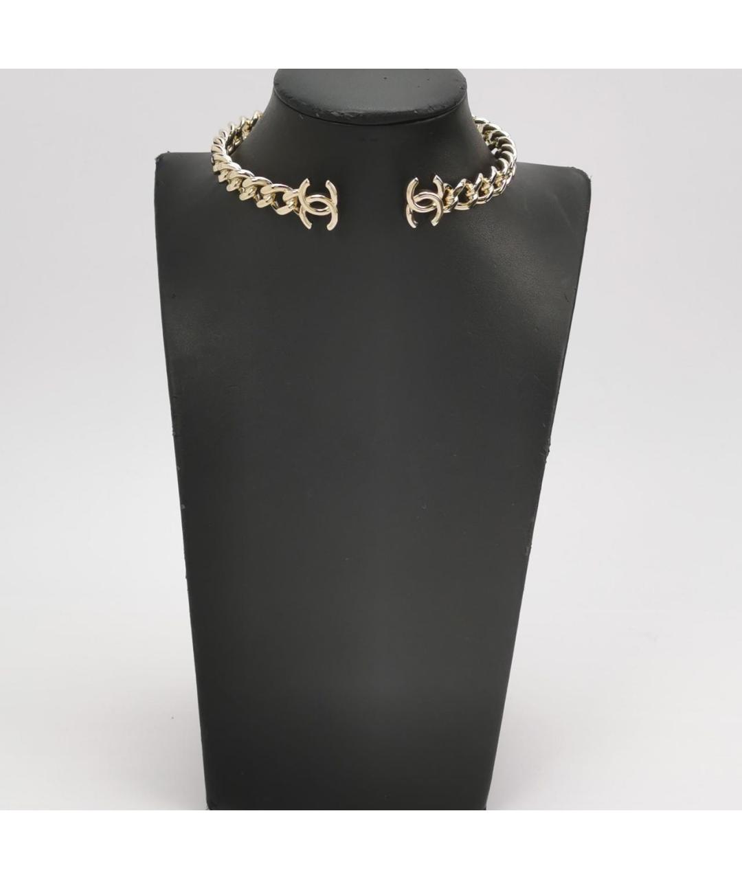 CHANEL Золотой металлический чокер, фото 2