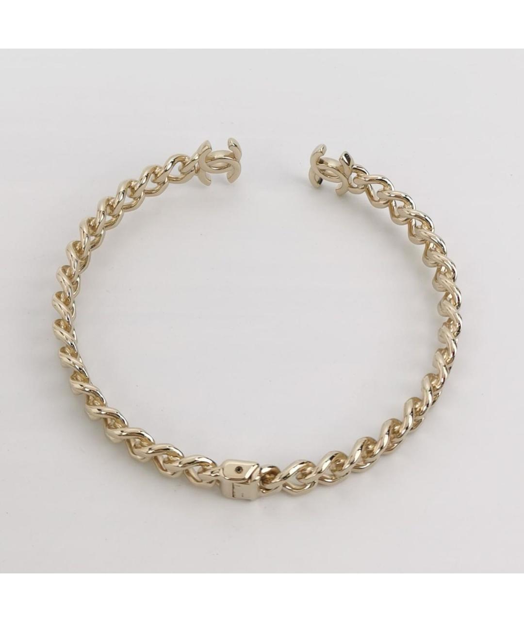 CHANEL Золотой металлический чокер, фото 3