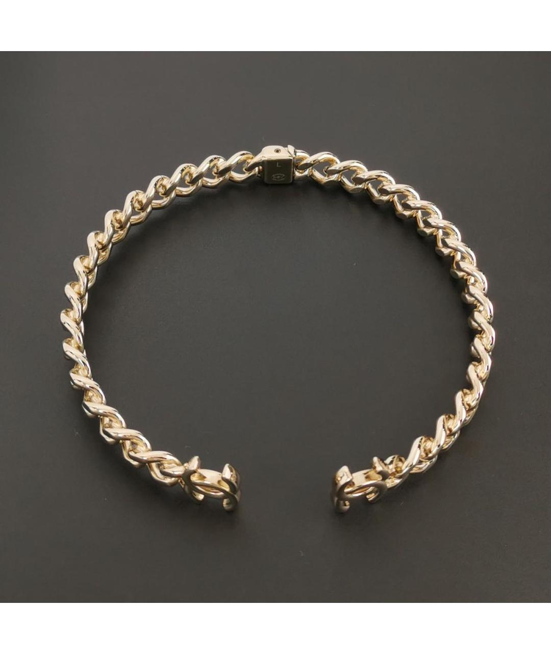 CHANEL Золотой металлический чокер, фото 4