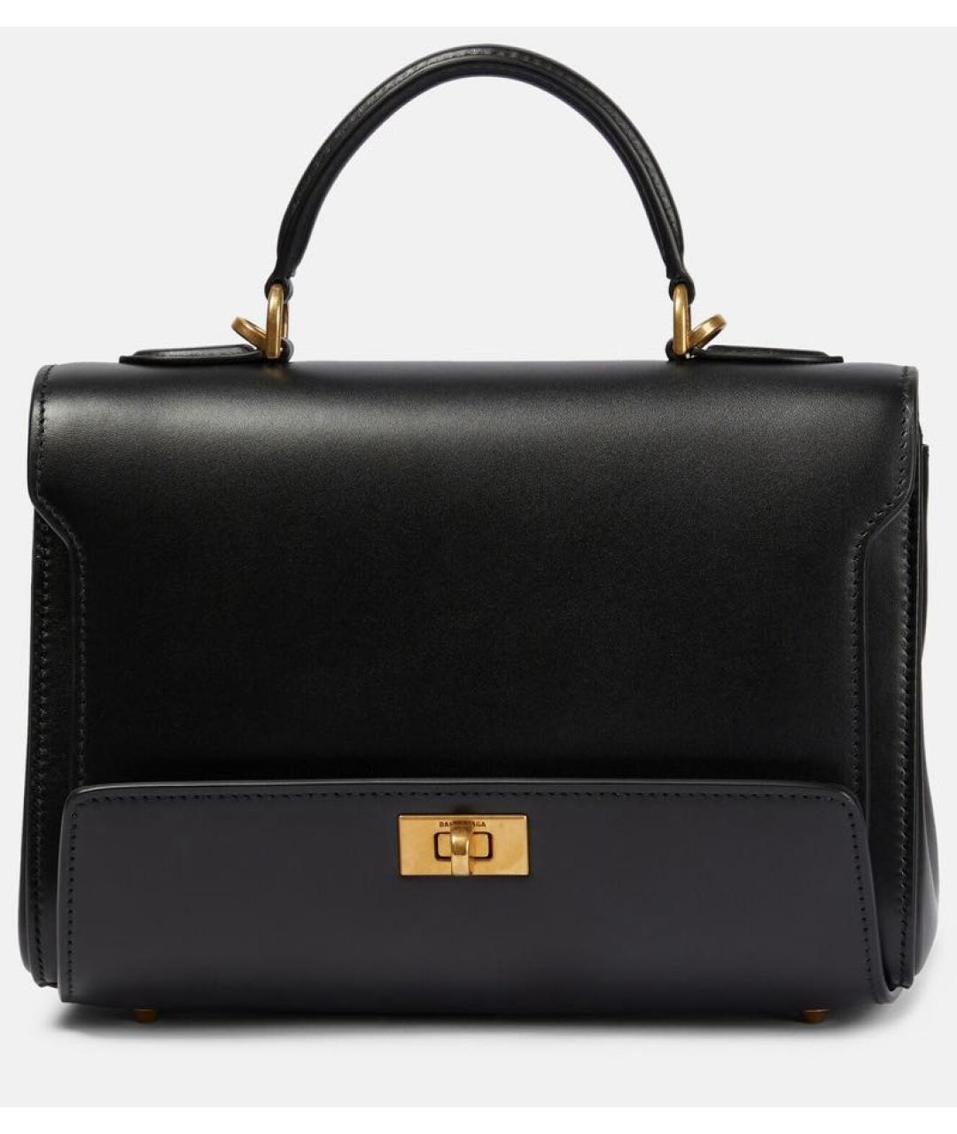 BALENCIAGA Черная кожаная сумка с короткими ручками, фото 7