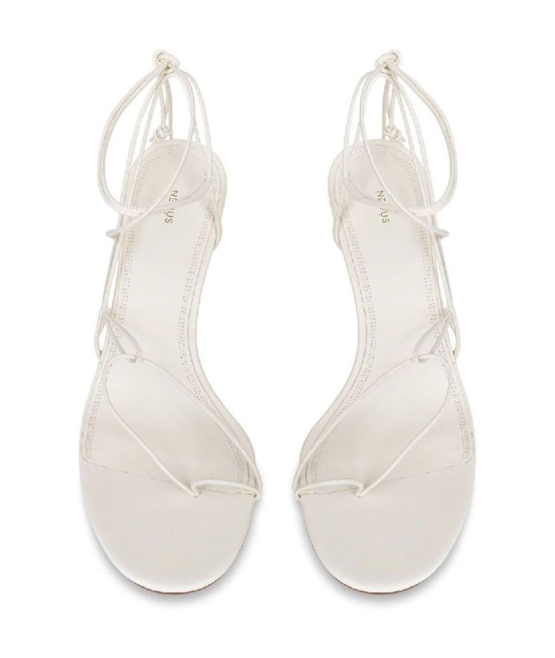 NEOUS Белые кожаные босоножки, фото 3