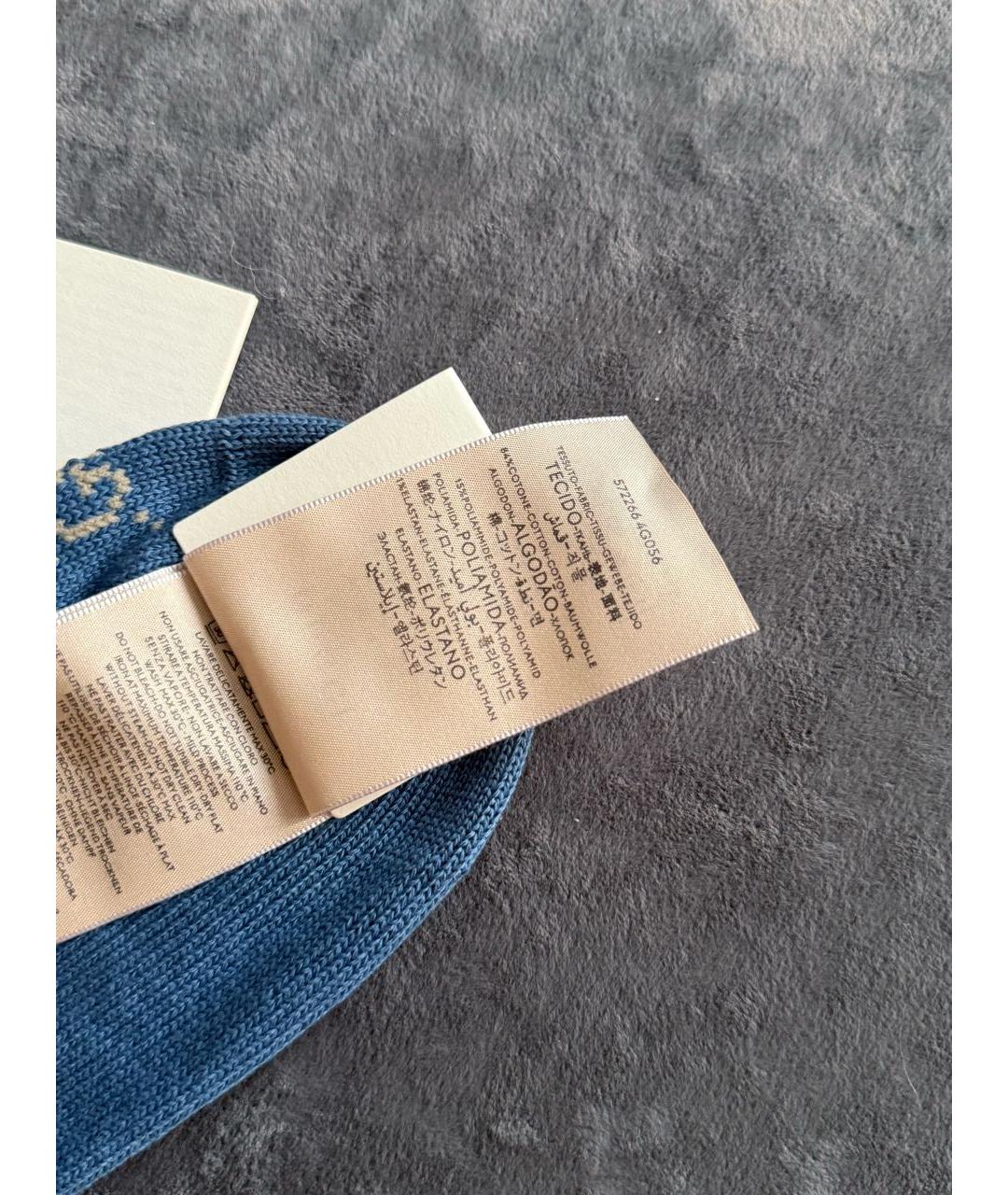 GUCCI Голубые носки, чулки и колготы, фото 3