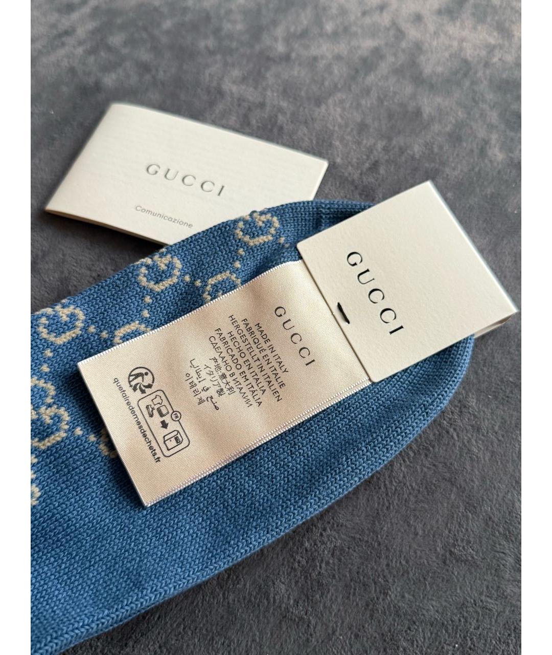 GUCCI Голубые носки, чулки и колготы, фото 2