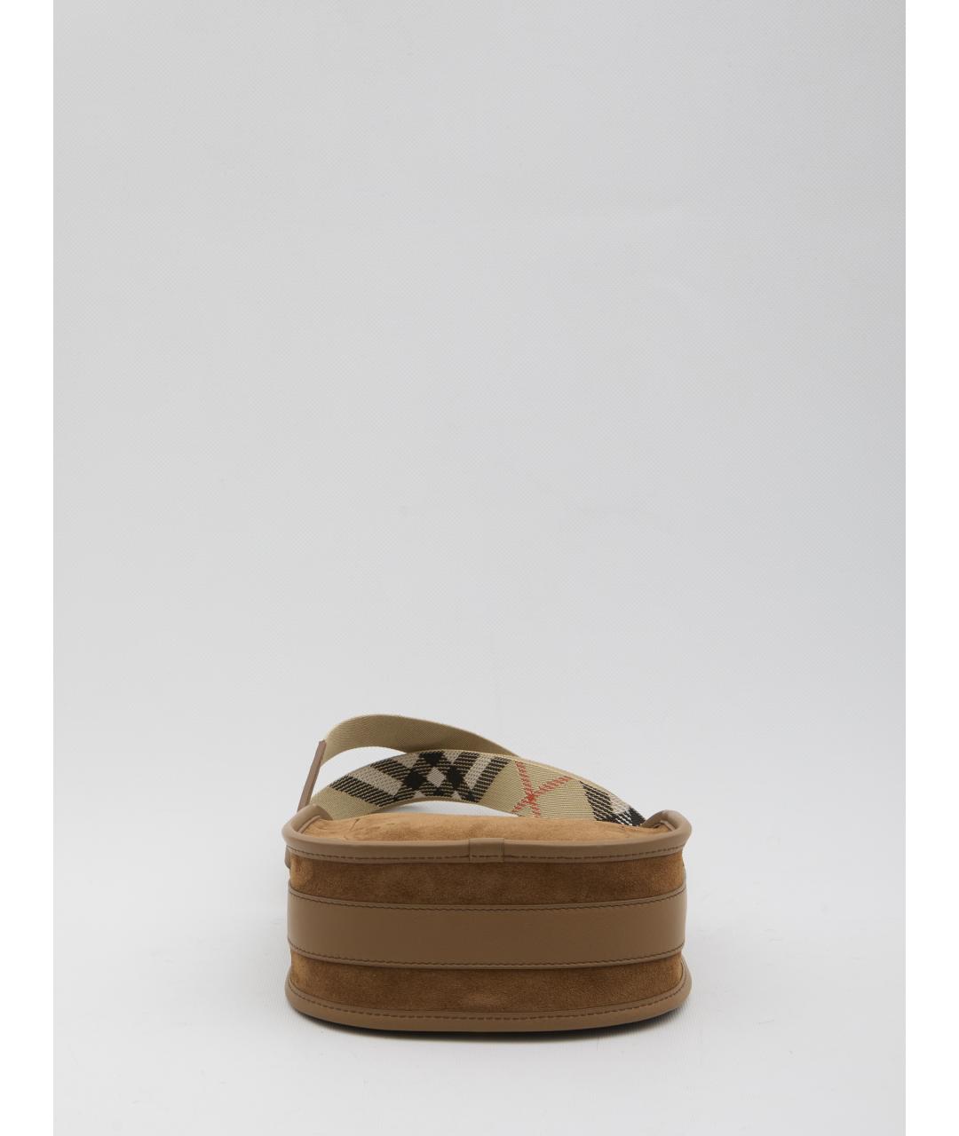 BURBERRY Коричневая замшевая сумка через плечо, фото 3