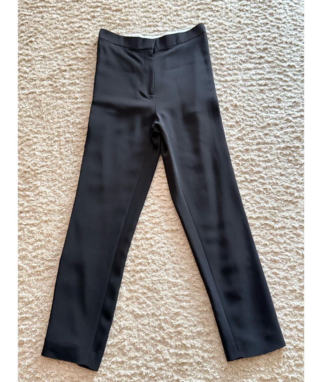 CELINE Черные вискозные прямые брюки, фото 7