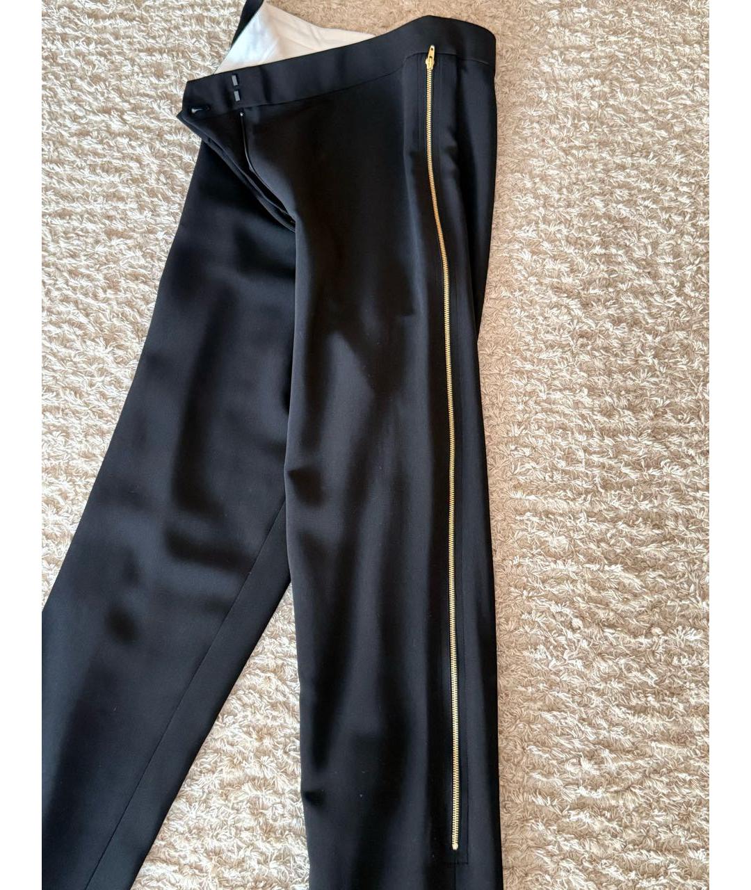 CELINE Черные вискозные прямые брюки, фото 5