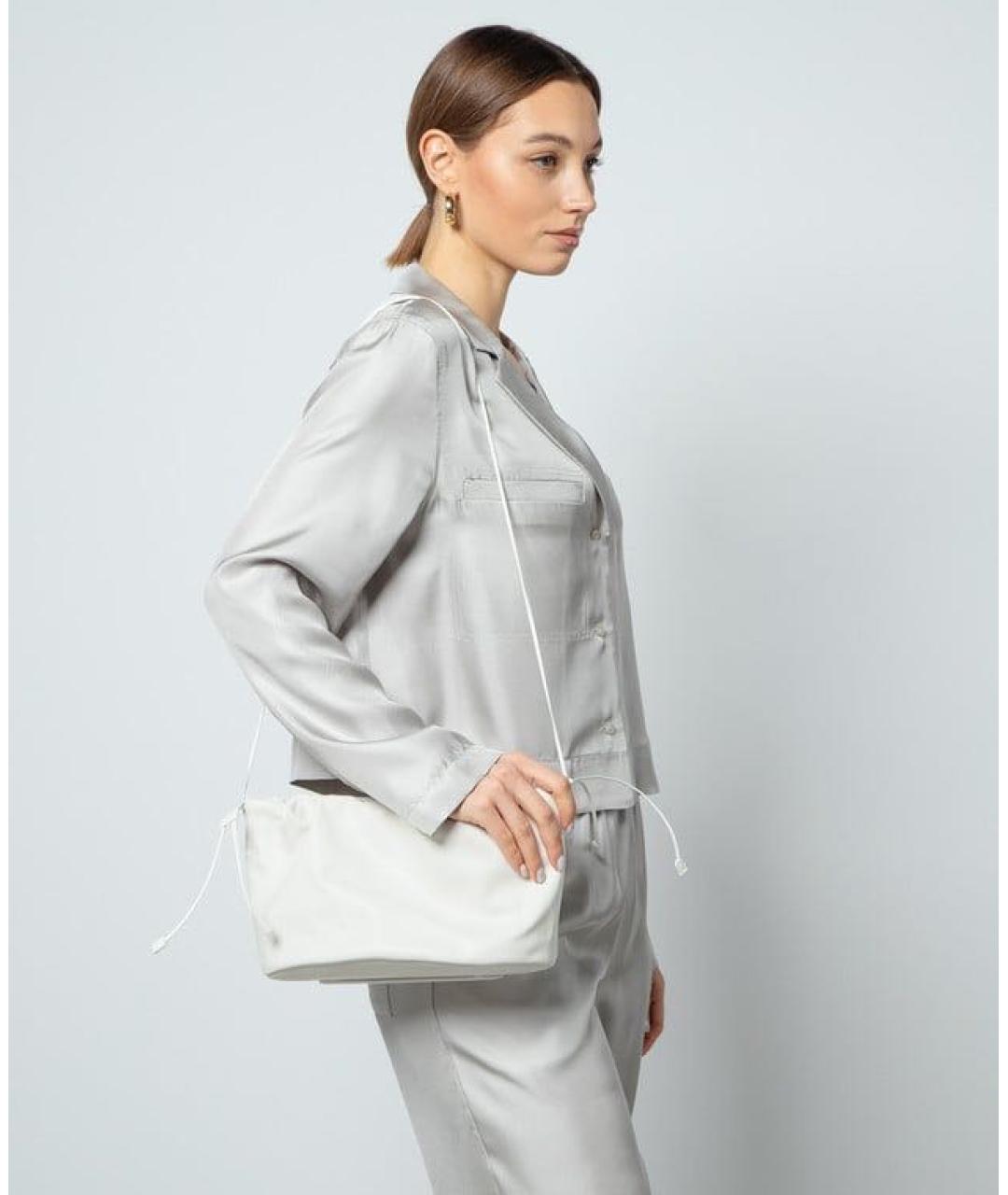 LOULOU STUDIO Белая кожаная сумка через плечо, фото 5