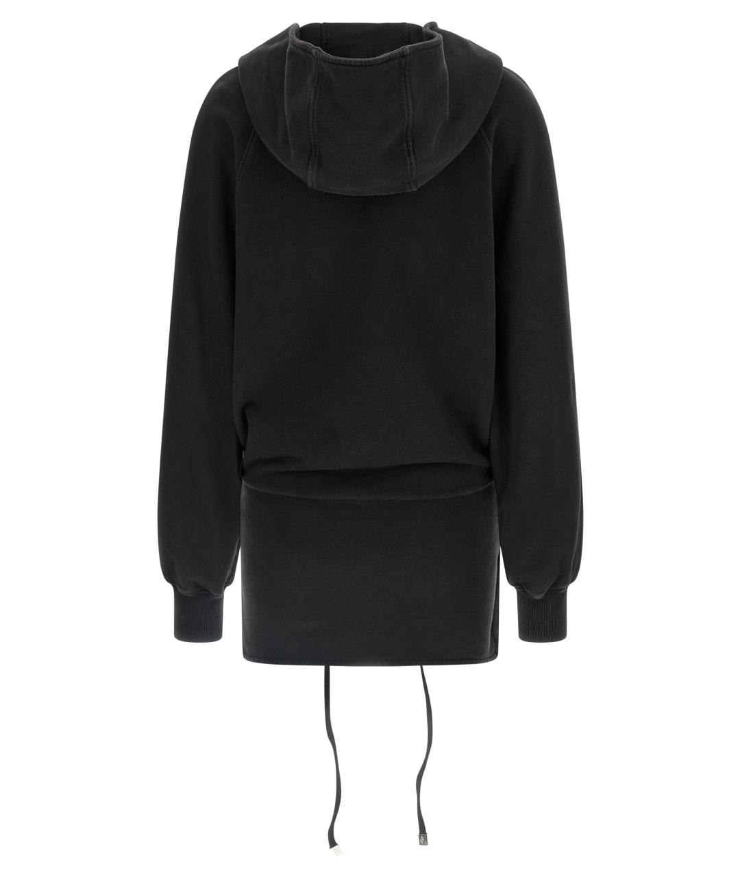 THE ATTICO Черное хлопковое коктейльное платье, фото 2