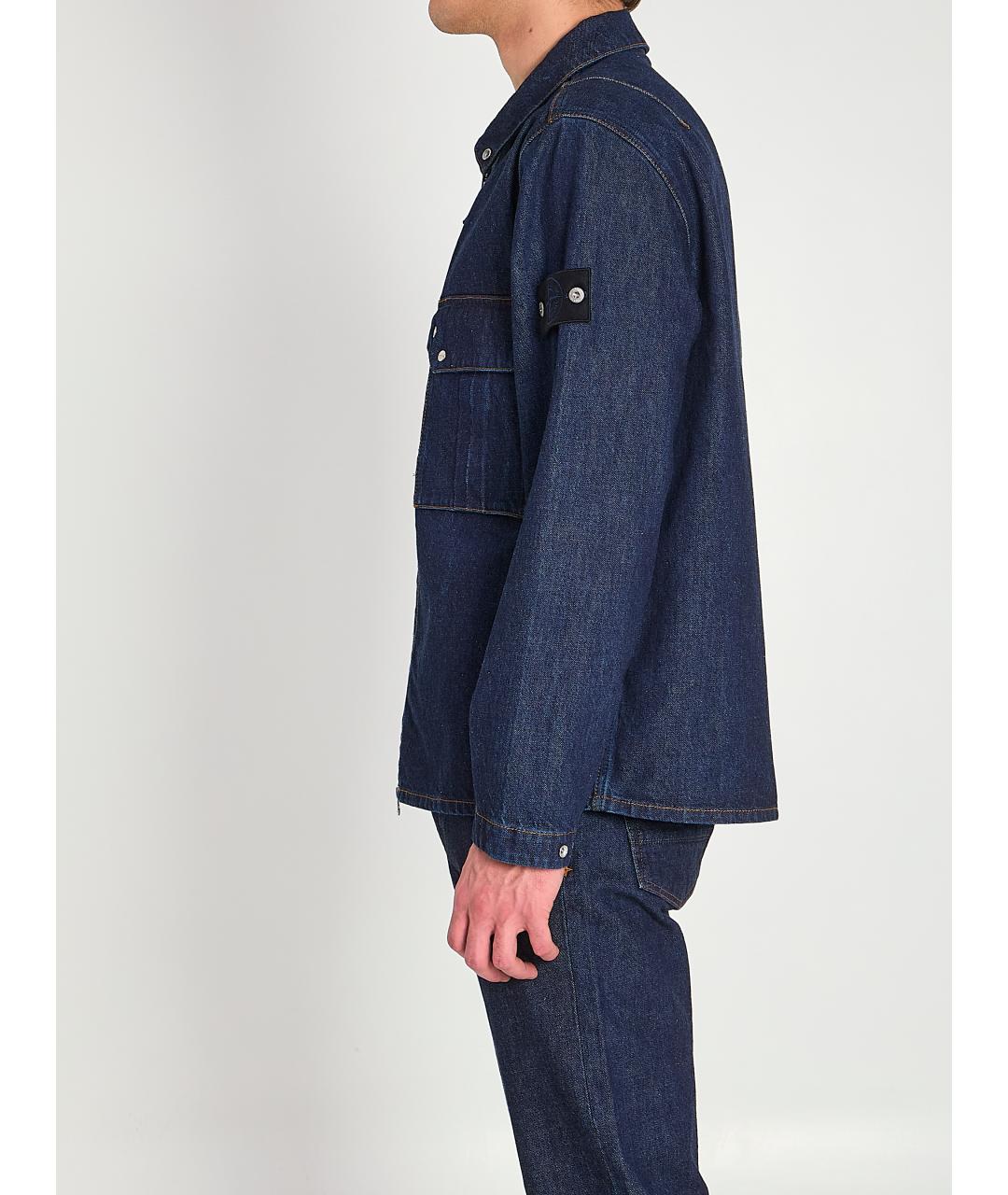 STONE ISLAND Синяя хлопковая куртка, фото 3