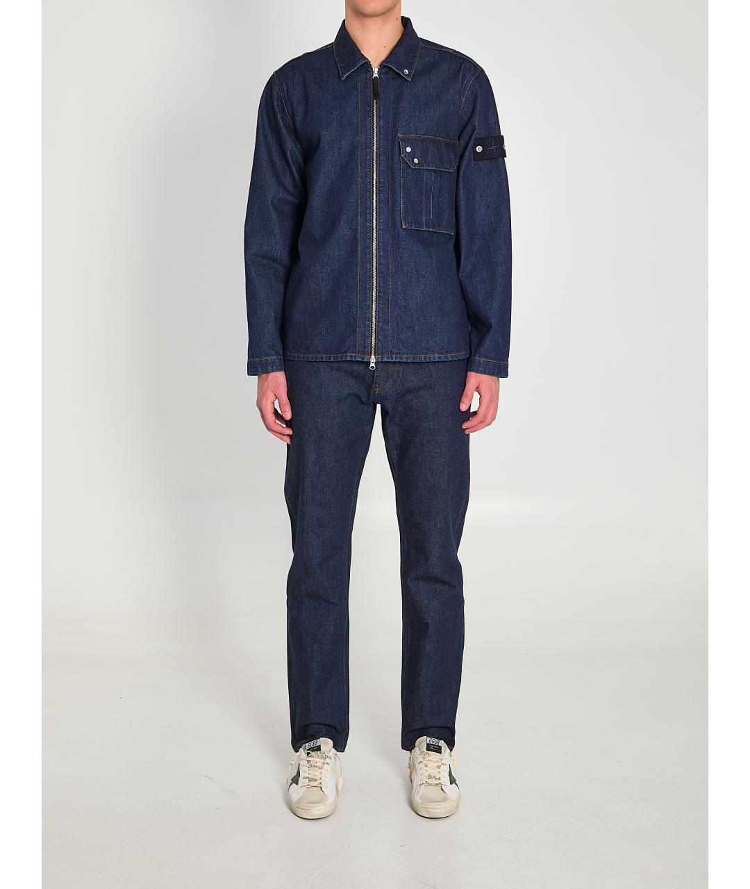 STONE ISLAND Синяя хлопковая куртка, фото 5