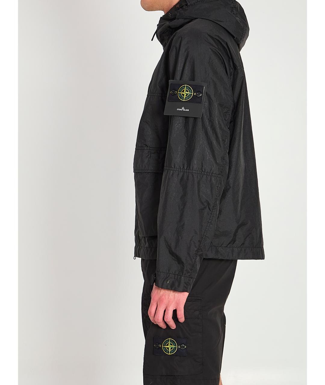 STONE ISLAND Черная полиамидовая куртка, фото 3