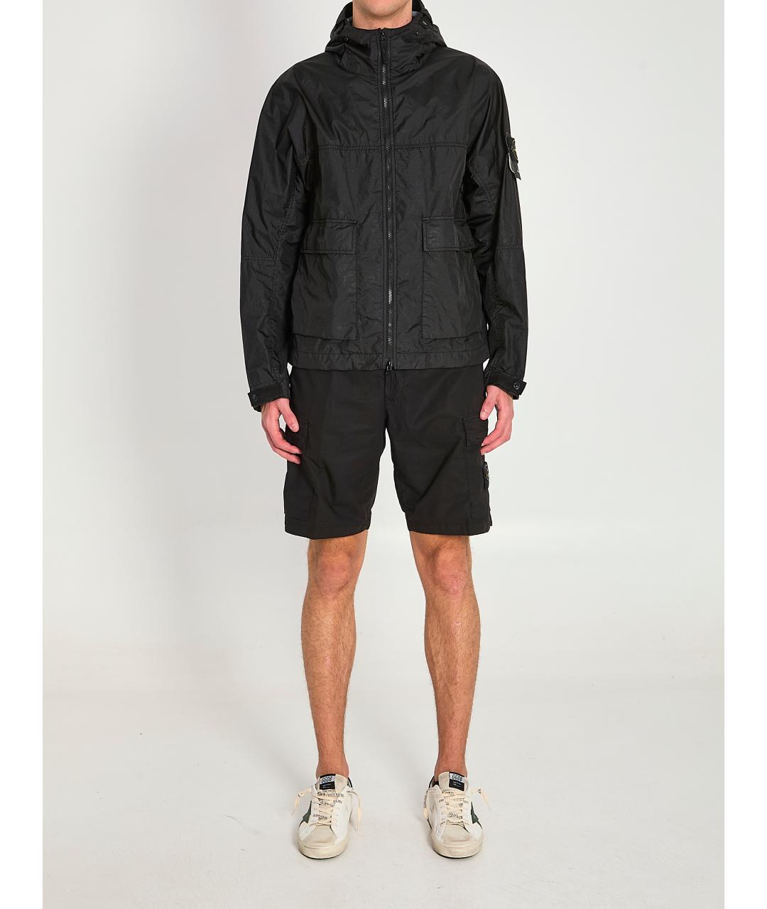 STONE ISLAND Черная полиамидовая куртка, фото 5