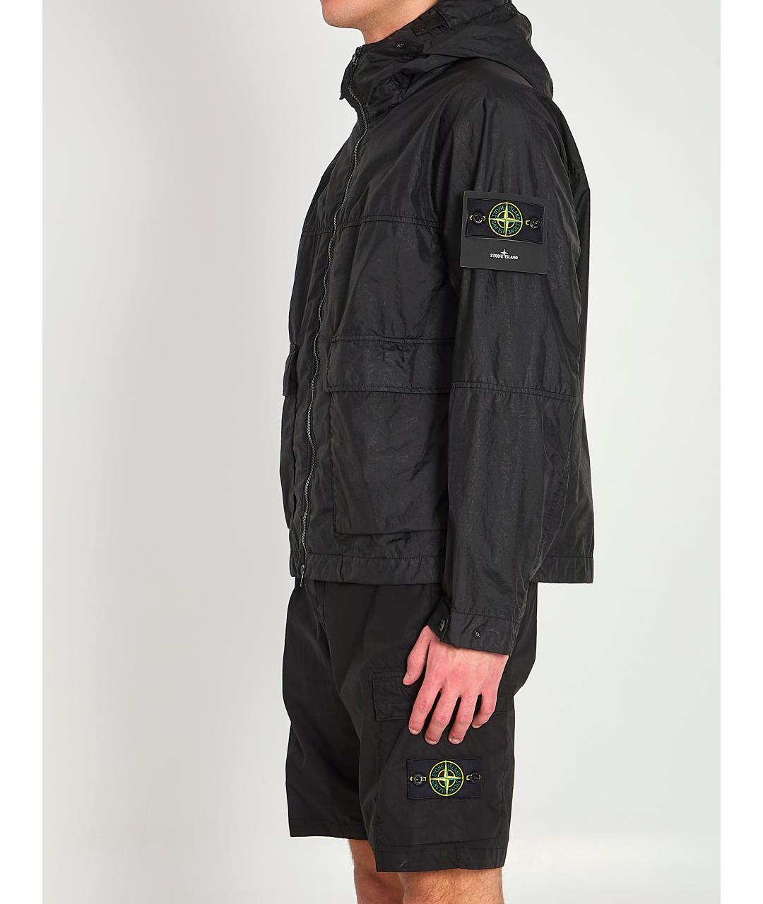 STONE ISLAND Черная полиамидовая куртка, фото 2