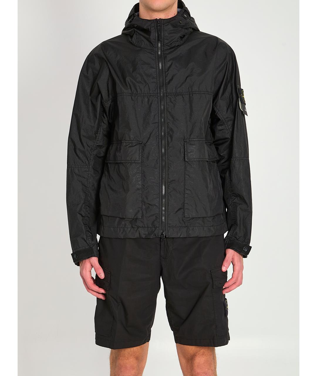 STONE ISLAND Черная полиамидовая куртка, фото 6