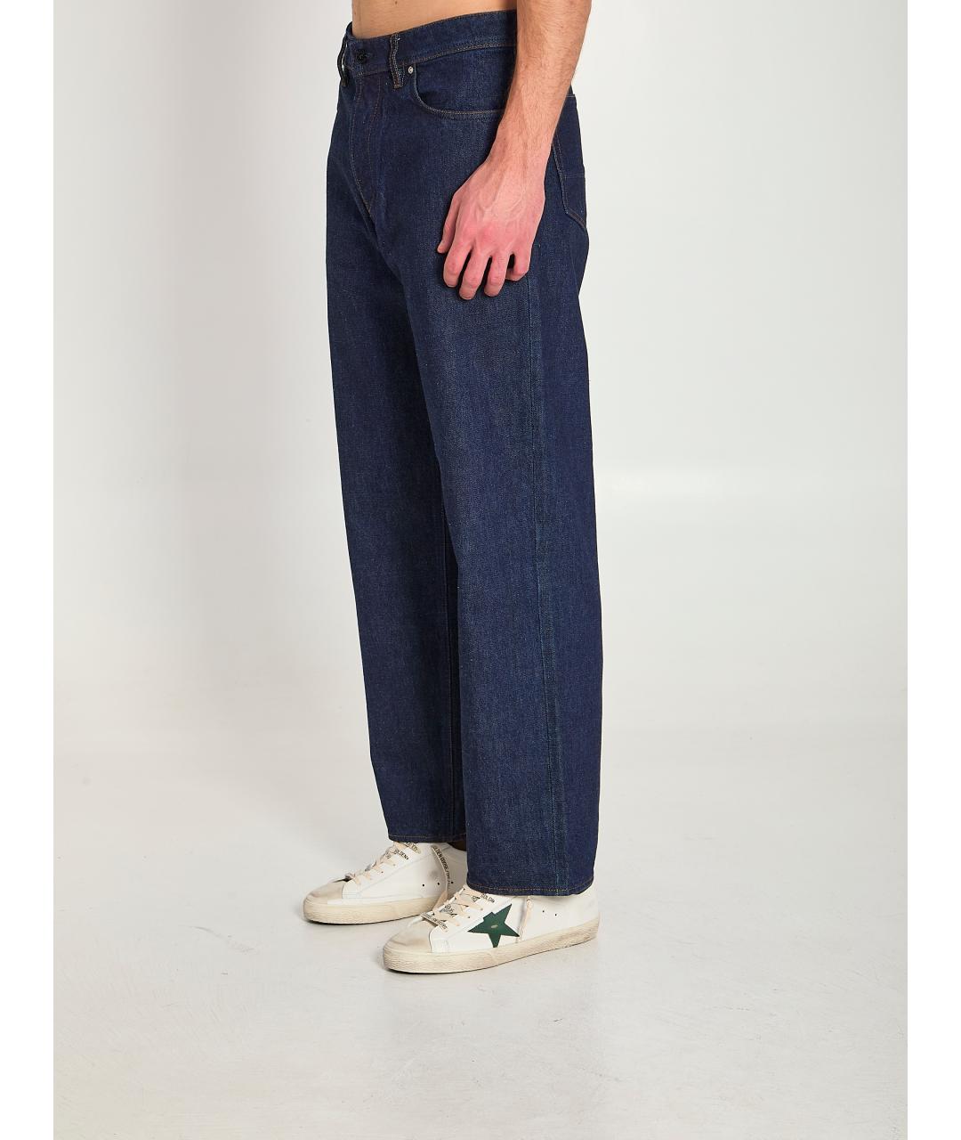STONE ISLAND Синие хлопковые прямые джинсы, фото 2