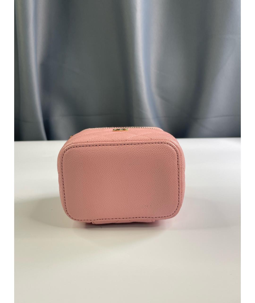 CHANEL Розовая кожаная сумка через плечо, фото 6
